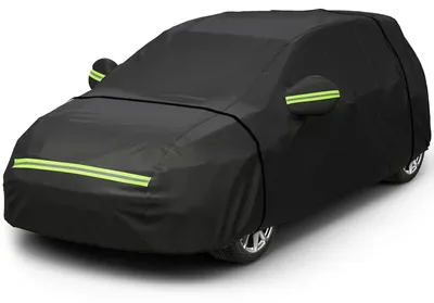 Productafbeelding van Elzusha - Universele Autohoes Hatchback Zwart Waterdicht 400-435cm