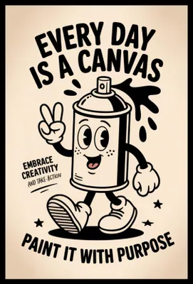 Produktbild von Plakat 40x60cm Motivationsaffirmation Retro Vintage Für das Wohnzimmer Every Day