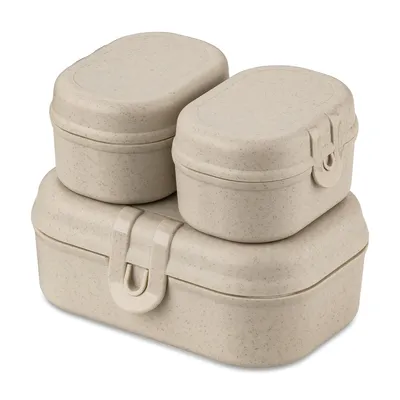 Image de Koziol Snackbox Set Pascal Crème 3 pièces