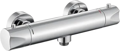 Produktbild von Duscharmatur mit Thermostat,Duschthermostat Duscharmatur Thermostat Dusche Mischbatterie mit 38 °C Sicherheitstaste,Aufputz Thermostat Brausebatterie,Thermostat Mischbatterie für Bad