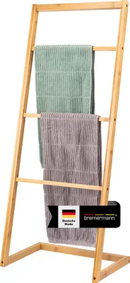 Produktbild von bremermann Handtuchhalter, 4 Stangen, Handtuchständer, Handtuchleiter, Bambus