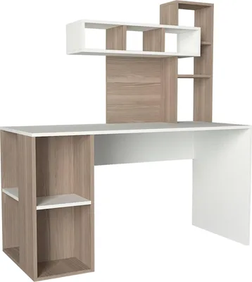 Immagine prodotto di Recetto - Scrivania, 140x60x154h cm Bianco, 6 Ripiani