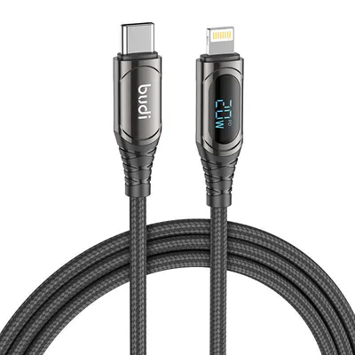 Produktbild von Budi-Kabel, Lightning, 1,5 m, 20 W, schwarz