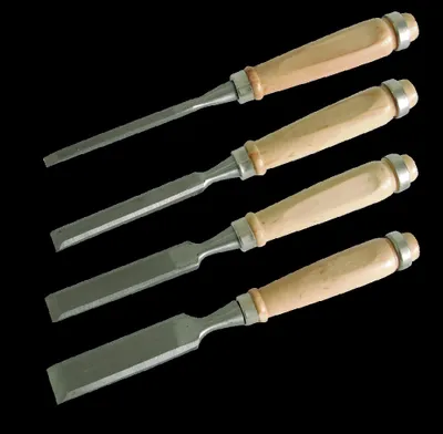 Obrázok produktu pre Dláta na drevo, sada. 4 ks, drevené rukoväte 6,12,18,24 mm