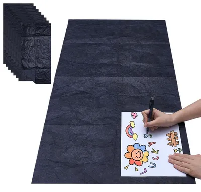 Produktbild von Carbon Transferpapier - 8 Blatt - Für Holz Papier Leinwand Stoff - 105x51 cm - Schwarz