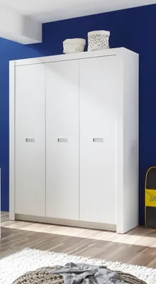 Produktbild von Schrank Kinderkleiderschrank Kinderzimmer Kleiderschrank "Alba I" Weiß