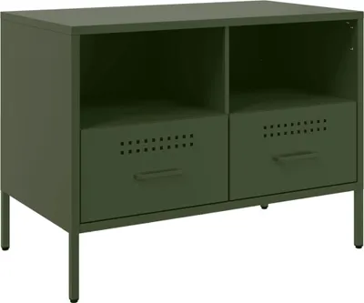Obrázek produktu pro vidaXL TV skříňka olivově zelená 68x39x50,5 cm ocelová