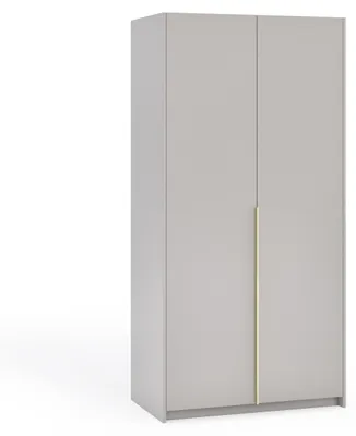Produktbild von Margaret Hadas24 Kleiderschrank APOLLONIA ohne Spiegel, Drehtürenschrank, moderner, Schrank,  viel Stauraum100 x 204cm (kaschmir, goldene Griffe)