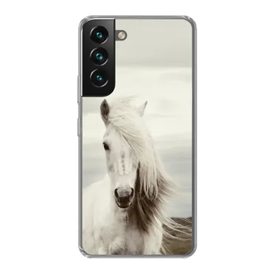 Produktbild von MuchoWow® Handyhülle Schutzhülle Hülle für Samsung Galaxy S22 Pferd - Strand - Mähne Silikon Softcase Handy Hülle - Mobiltelefonhülle