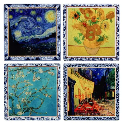 Heinen Delfts Blauw – Untersetzer Van Gogh Kleur Set mit 4 – Bild 1