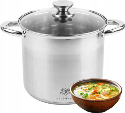 Zdjęcie produktu dla Garnek 24 cm 7,2 l ze stali nierdzewnej z pokrywką