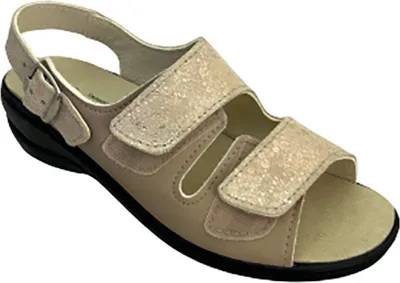 Produktbild von Algemare 2479 Sandaletten aus Leder für Damen Hellbraun (Größe 36)