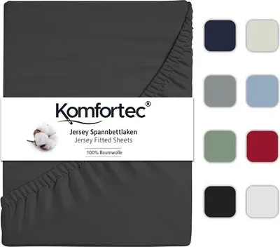 Productafbeelding van Famanu spreihoeslaken, 90x200 cm - 100% katoen, antracietgrijs