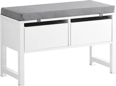 Image de SoBuy Banc de rangement avec coussin rembourré Meuble bas Entrée Meuble à chaussures Canapé confortable avec 2 tiroirs 72x30x46cm