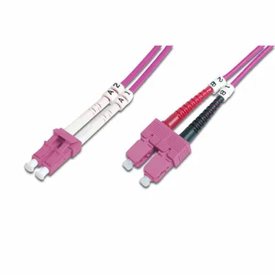 Zdjęcie produktu dla Digitus Światłowodowy kabel krosowy Multimode, OM4, LC / SC, 5 m, I-VH, OM4, LC, SC