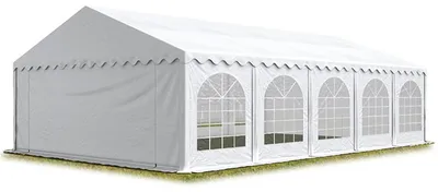 Image de TOOLPORT Tente Barnum de Réception 6x10 m Bâches PVC 750 N blanc Cadre de Sol Jardin