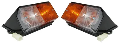 Immagine prodotto di Set di luci di posizione/di ingombro anteriori sinistra e destra con indicatori di direzione per trattori, escavatori, escavatori idraulici, compatibile con Fo