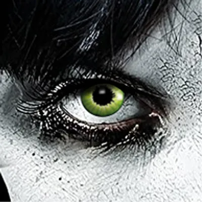 Produktbild von Farbig Grün Kontaktlinsen 3 Monate Electro Green Halloween Zombie Vampir