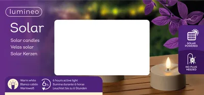 Produktbild von Solar LED Teelicht Outdoor 7x3,2cm Kunststoff Braun / Warmweiß