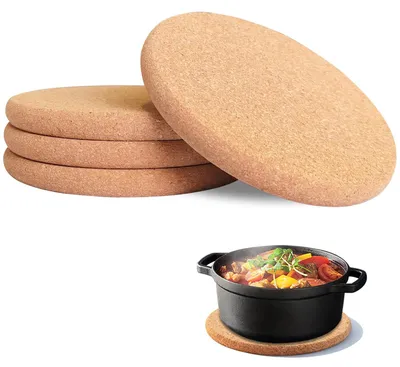 Produktbild von Famanu Untersetzer Set 4 Stück hitzebeständige Korkuntersetzer - 19 cm