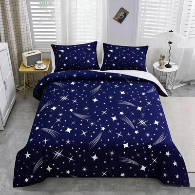 Zdjęcie produktu dla Omgoods - Komplet pościelowy "Sterrenhemel", 220 x 240 cm, mikrofibra