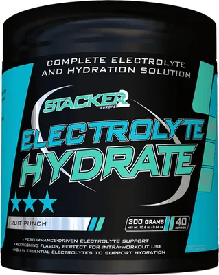 Produktbild von Stacker2 Electrolyte Hydrate (300g) Fruit Punch - Intra- & Post-Workout - Intra-Workout