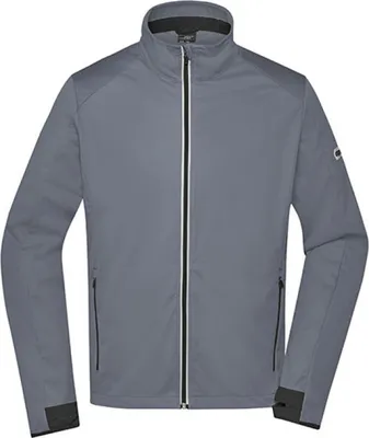Zdjęcie produktu dla James+Nicholson JN1126 | Męska sportowa kurtka softshell - Kolor: Titanium/Black - Rozmiar: XL
