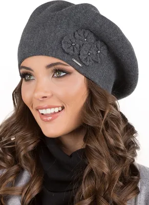 Produktbild von Vivisence Damen Baskenmütze mit Wollzusatz - Warme klassisch Mütze Damen Stilvolle Wintermütze für Frauen - Strickmützen an herbst - Dunkelgrau