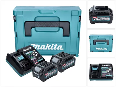 Obrázok produktu pre Súprava zdroja Makita ( 191V07-0 ) 2x BL 4020 akumulátor 40 V max. 2,0 Ah XGT + nabíjačka DC 40 RA + Makpac