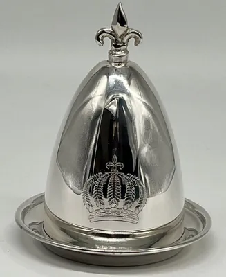 Produktbild von Pompöös by Casa Padrino Luxus Barock Eierbecher mit Deckel Silber - designed by Harald Glööckler