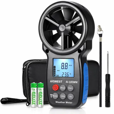 Productafbeelding van Handheld Anemometer met Barometer en Hoogtemeter, Windmeter 100WM