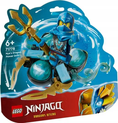 Imagen del producto de LEGO 71778 NINJAGO, Nyas Drachenpoder, juguete Spinjitzu Drift, con trucos, minifigura de Nya coleccionable, pequeño regalo para niños a partir de 6 años