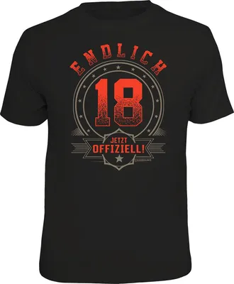 Produktbild von 18 Jahre - endlich offiziell - T-Shirt Grössen S-M-L-XL-XXL - Fun Sprüche Shirt S