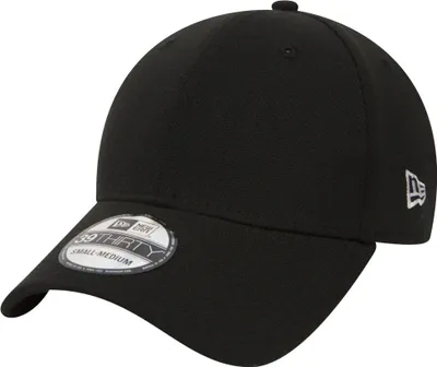 Produktbild von New Era Black Schwarz Blank Stretch Fit Cap 3930 39thirty Curved Visor S M