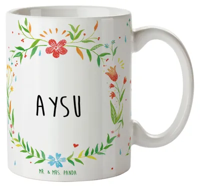 Produktbild von Mr. & Mrs. Panda Kaffeetasse Aysu - Geschenk, Kaffeebecher, Teebecher, statement tasse, Trinkbecher