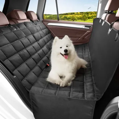 Produktbild von Hundedecke Auto Rš¹ckbank 4-in-1, Wasserdicht, Rš¹cksitz mit Seitenschutz, Hundesitz Auto Rš¹ckbank fš¹r PKWs, LKWs, und SUVs, Kratzfeste rutschfeste Autoschondecke Auto Hundedecke Rš¹cksitz