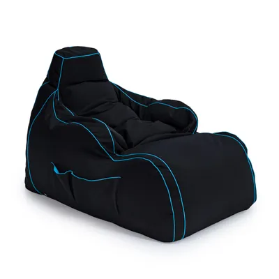 Produktbild von Loft 25 Gaming Sitzsack Liege für Erwachsene – Ergonomischer Gaming Sitzsack mit Komfortfüllung – Sitzliege mit Seitentaschen und Headset-Halter