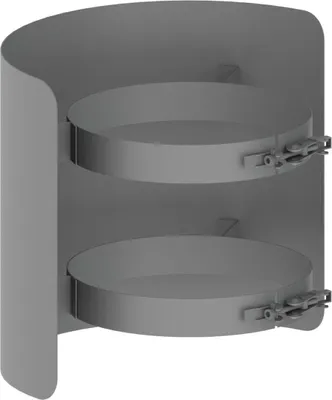Produktbild von Ø 130 mm Ofenrohr Strahlungsschutz - 25 cm - gussgrau