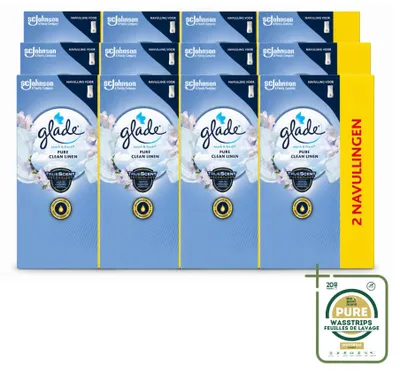Obrázok produktu pre 12 kusov náplne Glade Touch & Fresh Pure Clean Linen – 10 ml – balenie