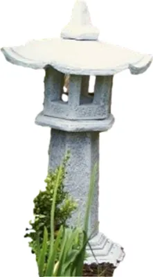 Produktbild von Schöne Laterne aus Steinguss perfekt für den Garten die Terrasse oder den Vorgarten ist Frostfest Witterungsbeständig und Neu 100cm H, PO-513