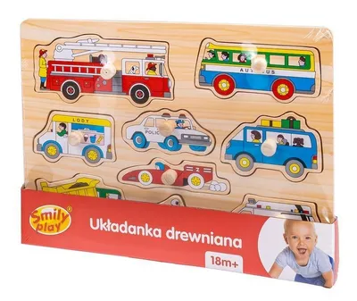 Produktbild von Holzpuzzle Fahrzeuge - Smily Play