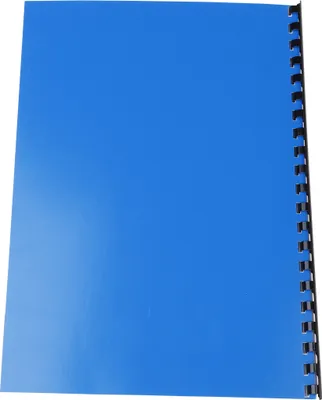 Produktbild von Exacompta 100er Pack Einbanddeckel Chromolux Karton 250g/qm, A4, Blau, 2982C