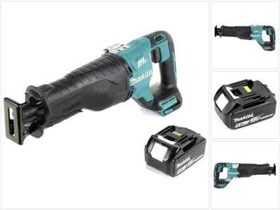 Obrázek produktu pro Makita DJR 187 T1 Akumulátorová pila přímočará 18 V bezkartáčová + 1x akumulátor 5,0 Ah - bez nabíječky