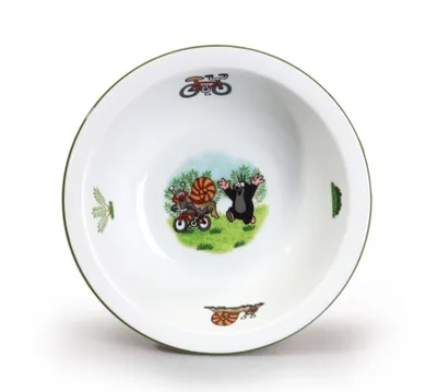 Obrázek produktu pro Thun 1794 Dětská miska, Praktik, český porcelán, 16 cm, zelený proužek, Thun