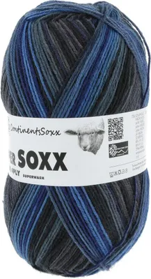 Produktbild von Lang Yarns - Super Soxx Color 4-fach 0406 blau grau