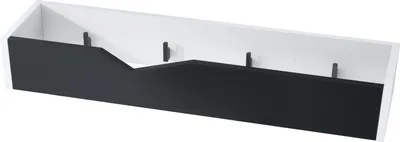 Produktbild von Vladon Garderobenleiste Wandhaken Garderobenpaneel Kolmio, Germany, Korpus in Weiß matt, Front in Schwarz matt 83,5 x 12,5 x 21 cm