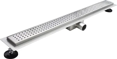 Produktbild von i-flair Duschrinne 120 cm, Bodenablauf aus Edelstahl mit Punktmuster, sehr flach R7
