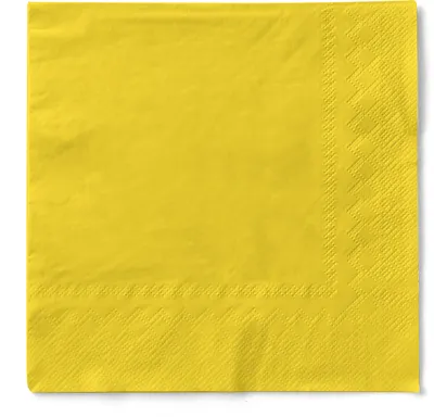 Produktbild von Tissue Cocktail-Serviette Gelb, 24 x 24 cm, 150 Stück - Mank