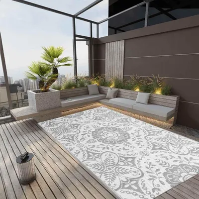 Produktbild von vidaXL Outdoor-Teppich ARAKIL Hellgrau 190x290 cm PP