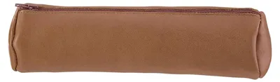 Image de Oxford - étui à stylos en cuir, rond, marron